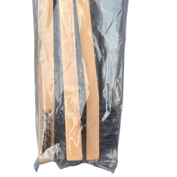 Mini Wire Brush Set 3 Piece Mini Crimped Brass Steel Nylon - Picture 3 of 5